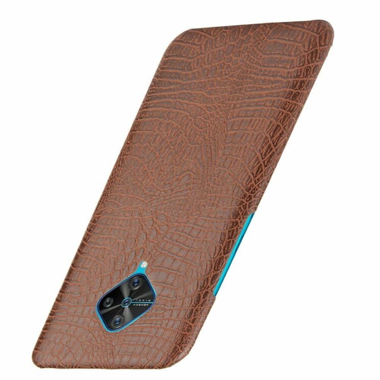 Защитный чехол Deexe Croco Style для VIVO V17 - Brown: фото 3 из 5