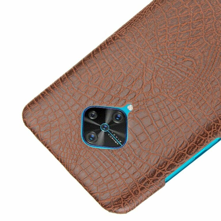 Защитный чехол Deexe Croco Style для VIVO V17 - Brown: фото 4 из 5