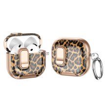 Защитный чехол Deexe Crystal Lock для AirPods 4 - Leopard Print: фото 1 из 9