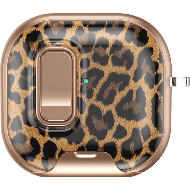 Защитный чехол Deexe Crystal Lock для AirPods 4 - Leopard Print: фото 2 из 9