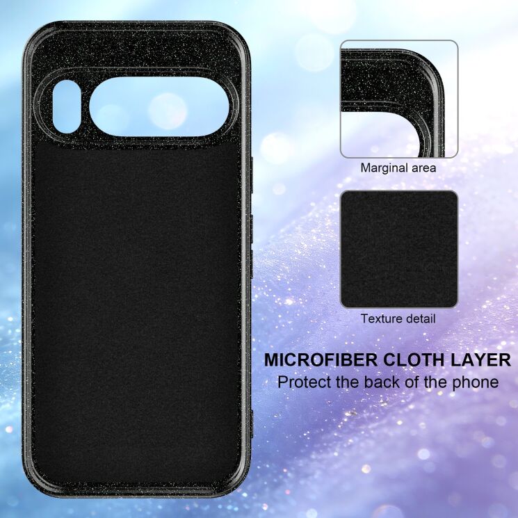 Защитный чехол Deexe Glitter Case with MagSafe для Google Pixel 10 Pro - Pink: фото 3 из 7