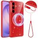 Защитный чехол Deexe Glitter Case with MagSafe для Samsung Galaxy A57 (A576) - Red (406160R). Фото 1 из 7