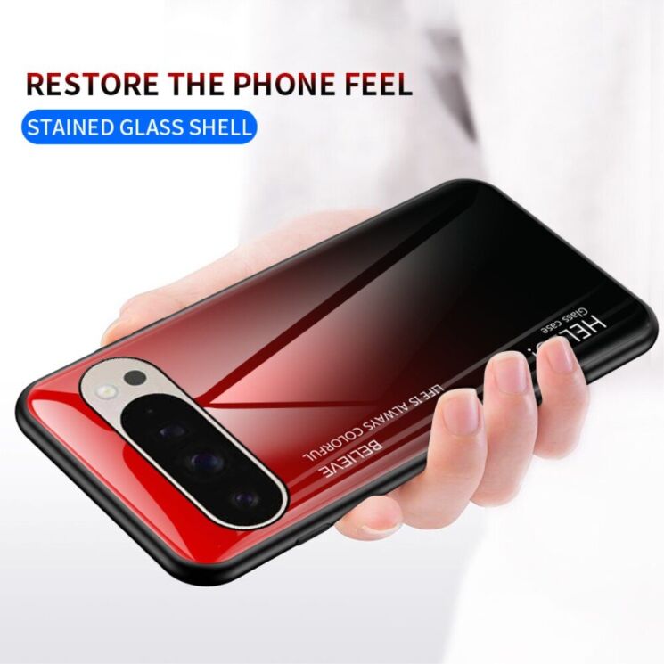 Защитный чехол Deexe Gradient Color для Google Pixel 9 / 9 Pro - Black / Red: фото 4 из 8