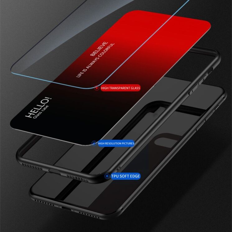 Защитный чехол Deexe Gradient Color для Google Pixel 9 / 9 Pro - Black / Red: фото 2 из 8