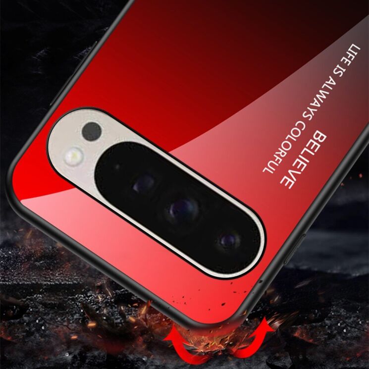 Защитный чехол Deexe Gradient Color для Google Pixel 9 / 9 Pro - Black / Red: фото 3 из 8