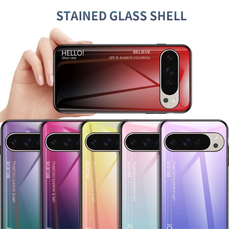 Защитный чехол Deexe Gradient Color для Google Pixel 9 / 9 Pro - Black / Red: фото 5 из 8