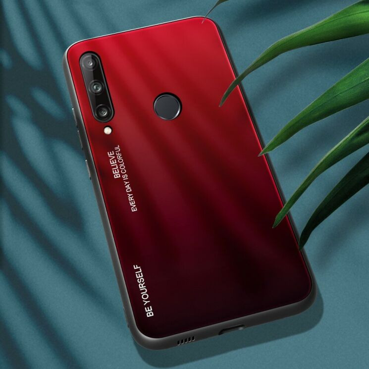 Захисний чохол Deexe Gradient Color для Huawei P40 Lite E - Red / Black: фото 2 з 17