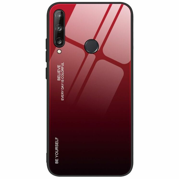 Захисний чохол Deexe Gradient Color для Huawei P40 Lite E - Red / Black: фото 1 з 17