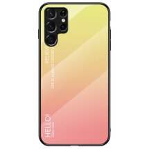 Защитный чехол Deexe Gradient Color для Samsung Galaxy S22 Ultra - Yellow: фото 1 из 9