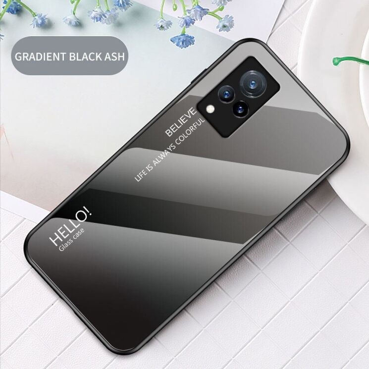 Захисний чохол Deexe Gradient Color для VIVO V21 - Black / Grey: фото 2 з 11