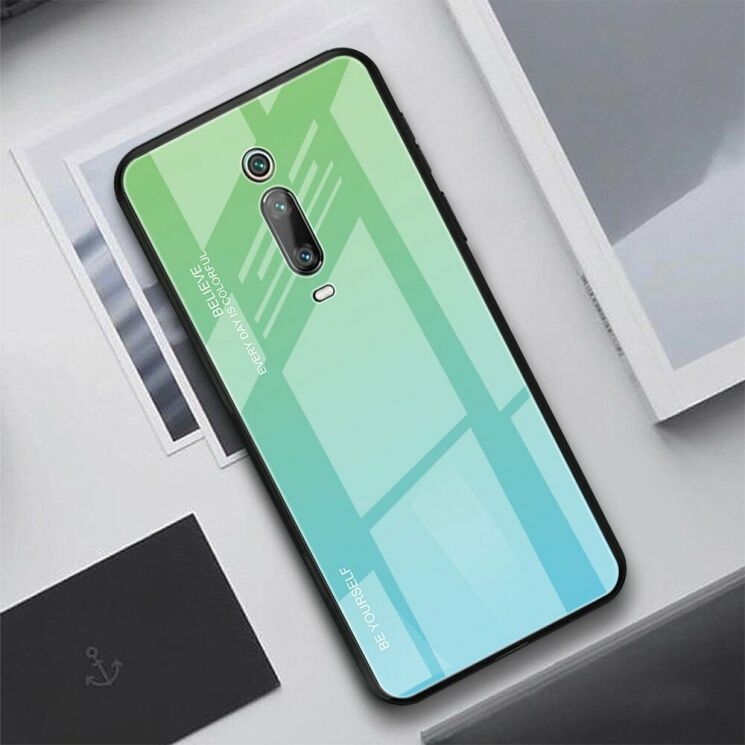 Захисний чохол Deexe Gradient Color для Xiaomi Mi 9T / Mi 9T Pro / Redmi K20 / Redmi K20 Pro - Green / Cyan: фото 2 з 10