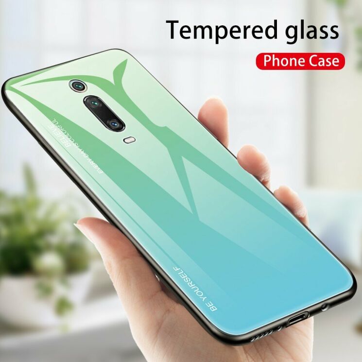 Захисний чохол Deexe Gradient Color для Xiaomi Mi 9T / Mi 9T Pro / Redmi K20 / Redmi K20 Pro - Green / Cyan: фото 4 з 10