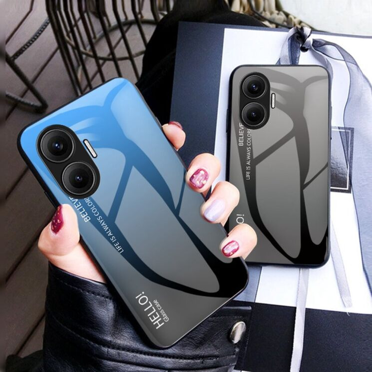Захисний чохол Deexe Gradient Color для Xiaomi Poco F7 - Red / Black: фото 12 з 12