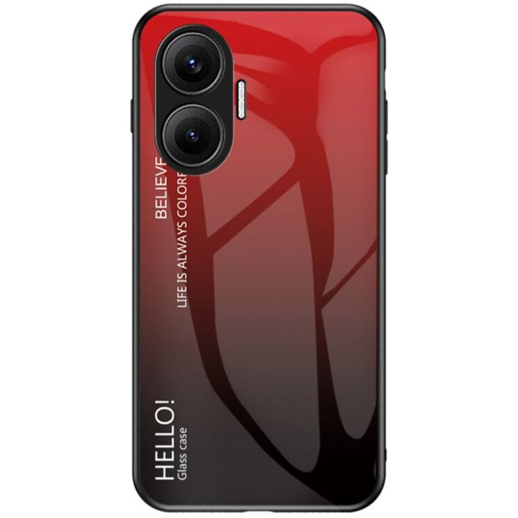 Захисний чохол Deexe Gradient Color для Xiaomi Poco F7 - Red / Black: фото 1 з 12