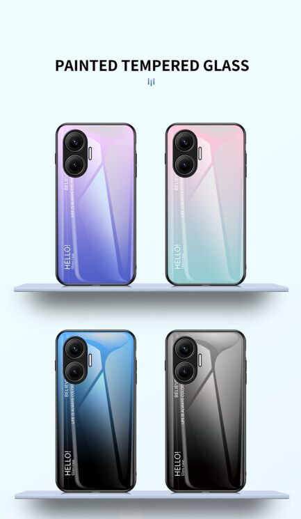 Захисний чохол Deexe Gradient Color для Xiaomi Poco F7 - Red / Black: фото 4 з 12