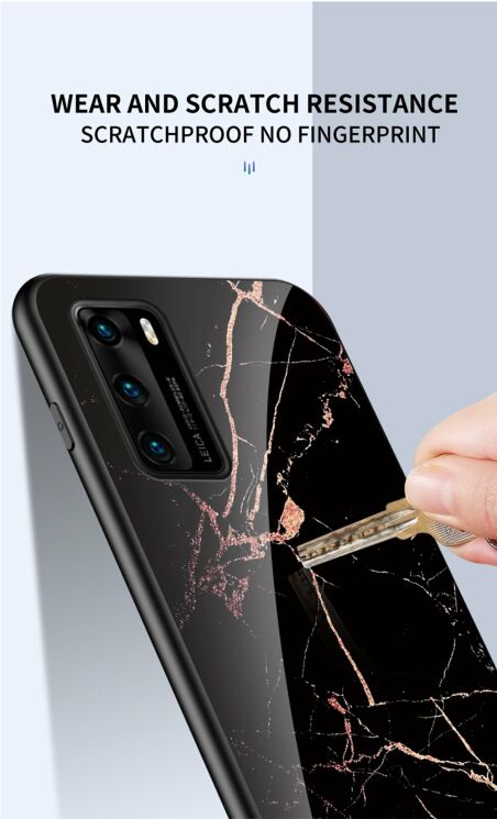 Захисний чохол Deexe Gradient Pattern для Huawei P40 - White: фото 10 з 10