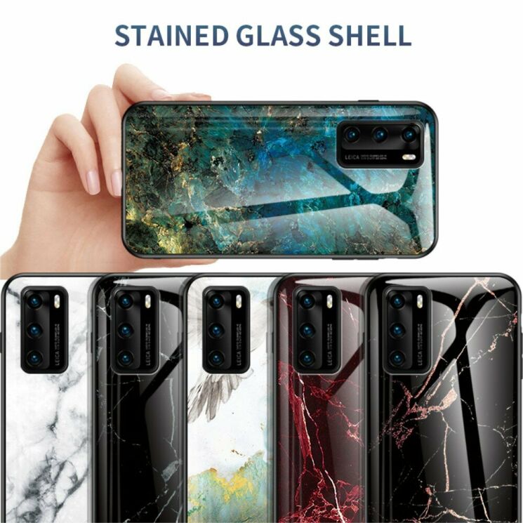 Захисний чохол Deexe Gradient Pattern для Huawei P40 - White: фото 3 з 10