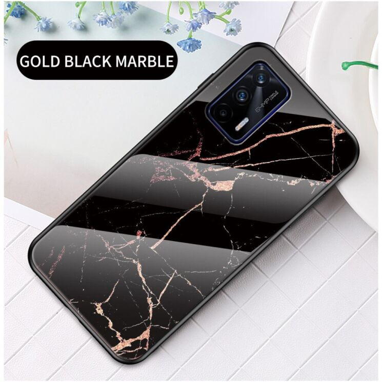 Чехол с рисунком Deexe Gradient Pattern для Realme GT - Black / Gold: фото 2 из 10