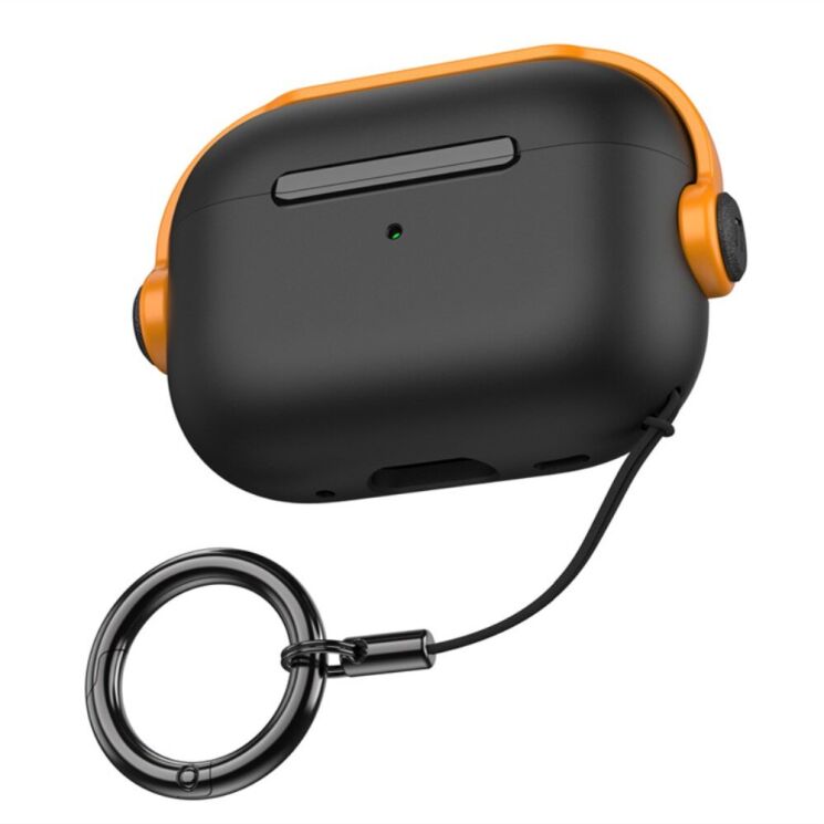 Захисний чохол Deexe Headset Style для AirPods Pro 2 - Black / Yellow: фото 1 з 11