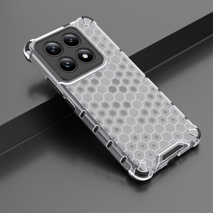 Защитный чехол Deexe Honeycomb Series для Xiaomi 14T Pro - Grey: фото 3 из 5