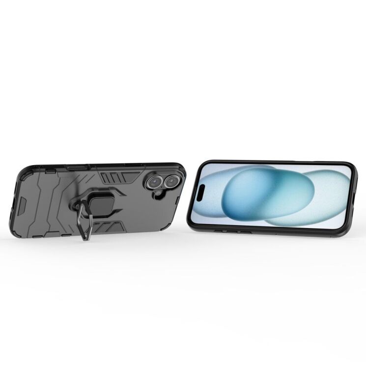Защитный чехол Deexe Hybrid Case для Apple iPhone 16 Plus - Black: фото 3 из 6
