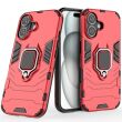 Защитный чехол Deexe Hybrid Case для Apple iPhone 16 - Red (360713R)