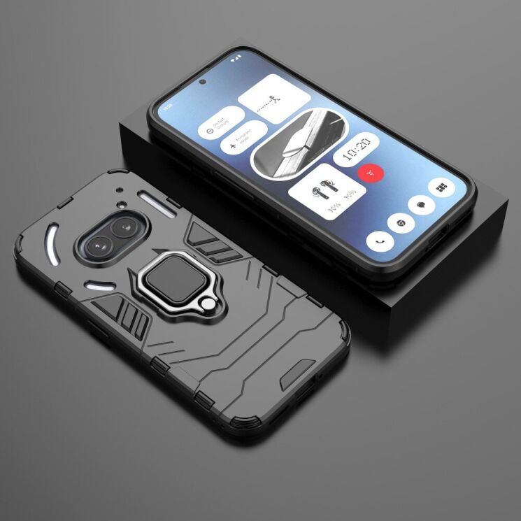Защитный чехол Deexe Hybrid Case для Nothing Phone (2a) / Phone (2a) Plus - Black: фото 7 из 9