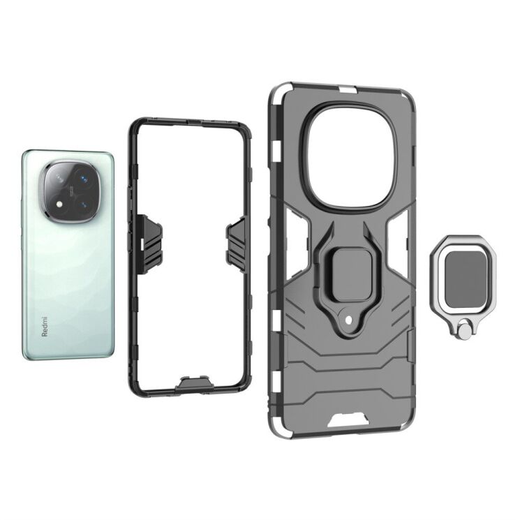 Защитный чехол Deexe Hybrid Case для Xiaomi Redmi Note 14 Pro Plus - Blue: фото 5 из 6