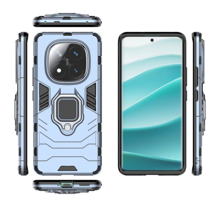 Защитный чехол Deexe Hybrid Case для Xiaomi Redmi Note 14 Pro Plus - Blue: фото 6 из 6
