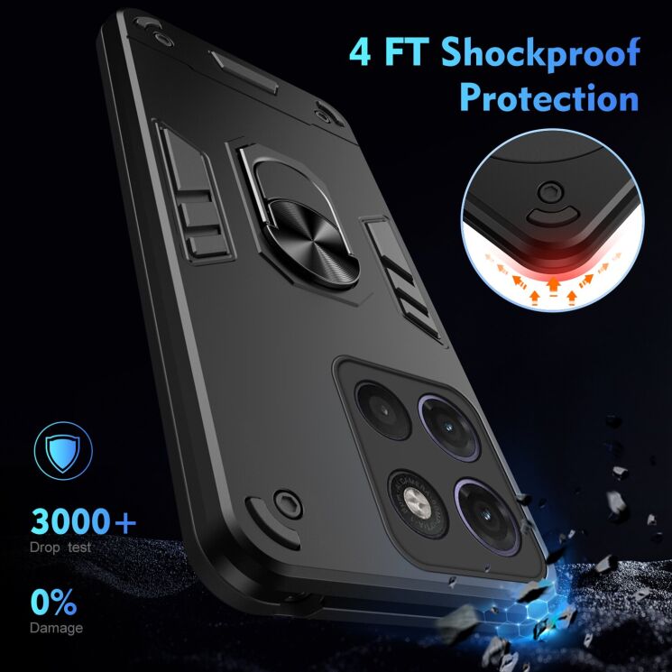 Защитный чехол Deexe Hybrid Shell для Motorola Moto G17 Power / G15 - Blue: фото 4 из 7