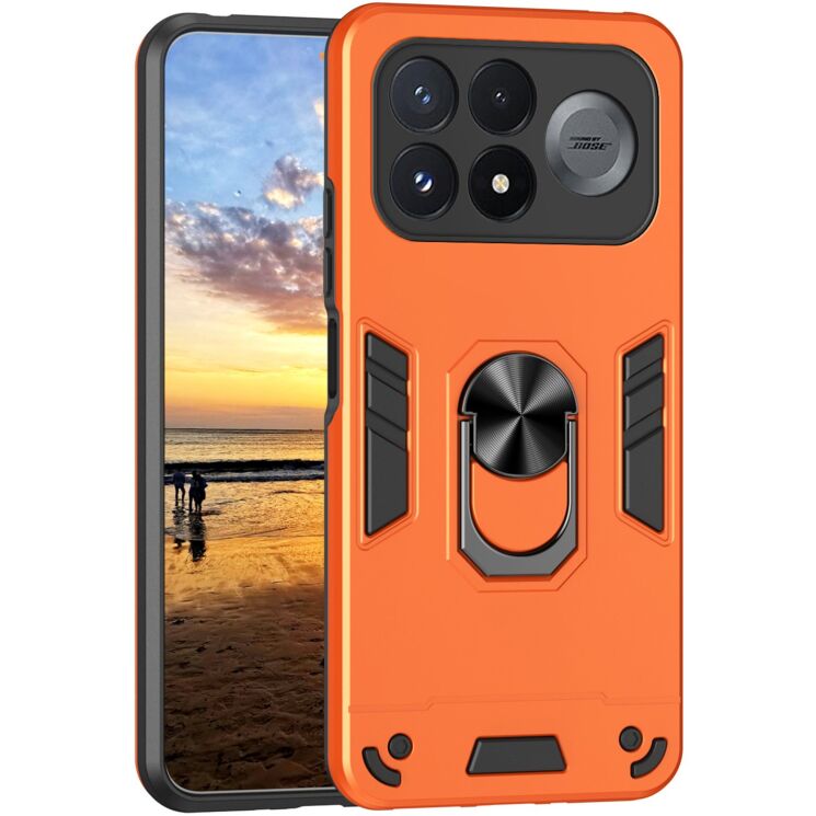 Захисний чохол Deexe Hybrid Shell для Xiaomi Poco F9 Pro - Orange: фото 1 з 8