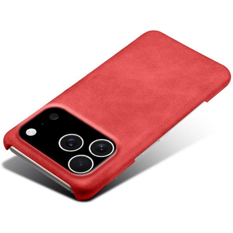 Захисний чохол Deexe Leather Back Cover для iPhone 18 Pro / 17 Pro - Red: фото 5 з 5