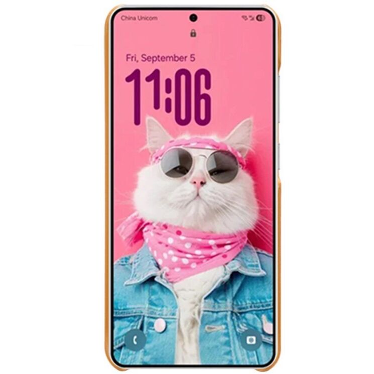 Защитный чехол Deexe Leather Back Cover для Samsung Galaxy S26 Ultra - Orange: фото 4 из 4