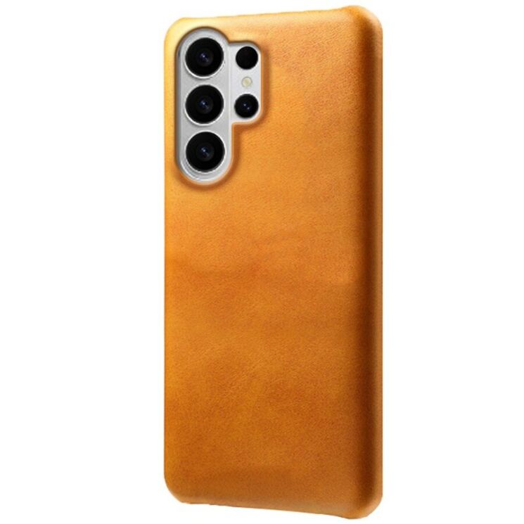 Защитный чехол Deexe Leather Back Cover для Samsung Galaxy S26 Ultra - Orange: фото 1 из 4