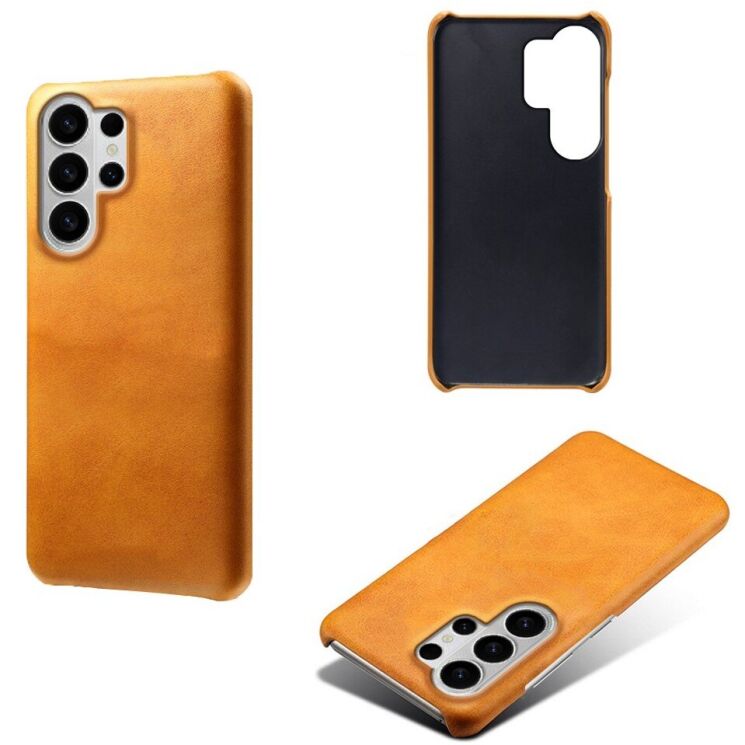 Защитный чехол Deexe Leather Back Cover для Samsung Galaxy S26 Ultra - Orange: фото 2 из 4