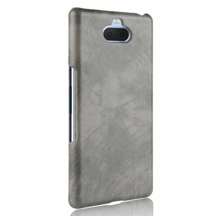 Защитный чехол Deexe Leather Back Cover для Sony Xperia 10 Plus - Grey: фото 3 из 8
