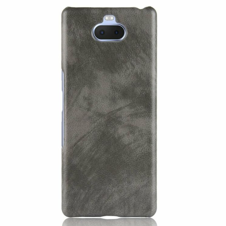 Защитный чехол Deexe Leather Back Cover для Sony Xperia 10 Plus - Grey: фото 2 из 8