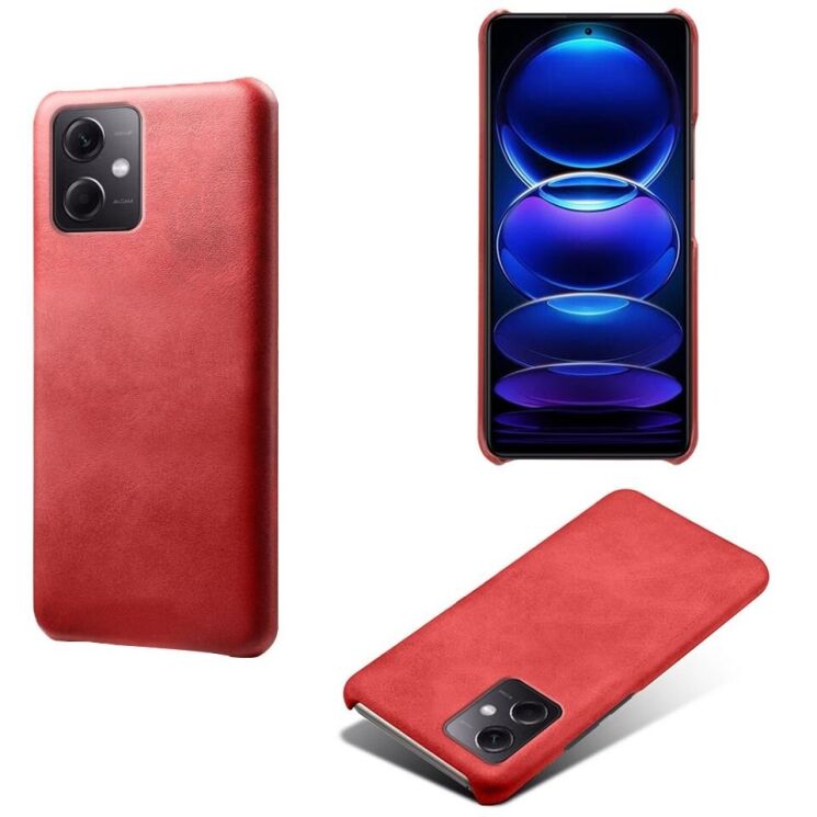 Захисний чохол Deexe Leather Back Cover для Xiaomi Poco X5 / Redmi Note 12 5G - Red: фото 2 з 4