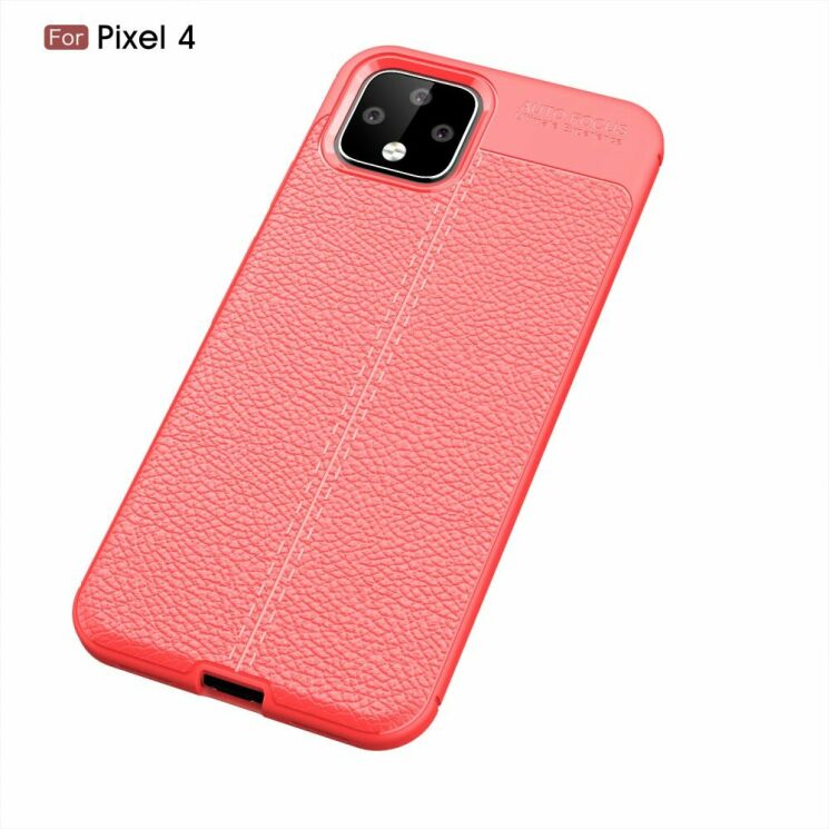 Защитный чехол Deexe Leather Cover для Google Pixel 4 - Red: фото 2 из 11