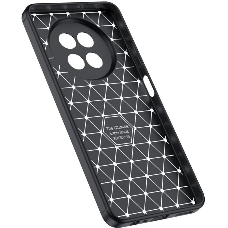 Защитный чехол Deexe Leather Cover для Realme 13 5G - Black: фото 3 из 12