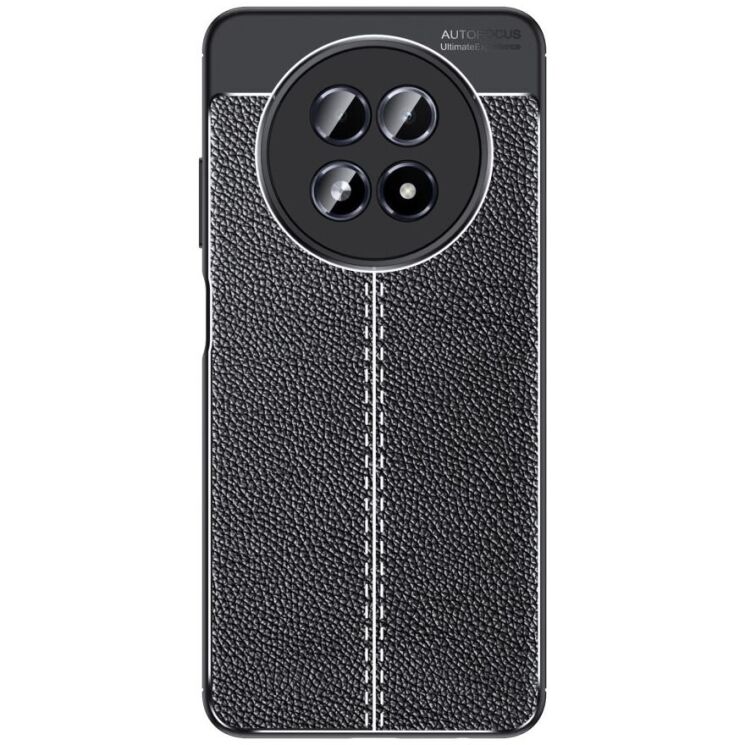 Защитный чехол Deexe Leather Cover для Realme 13 5G - Black: фото 4 из 12