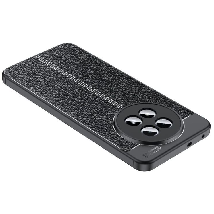 Защитный чехол Deexe Leather Cover для Realme 13 5G - Black: фото 5 из 12