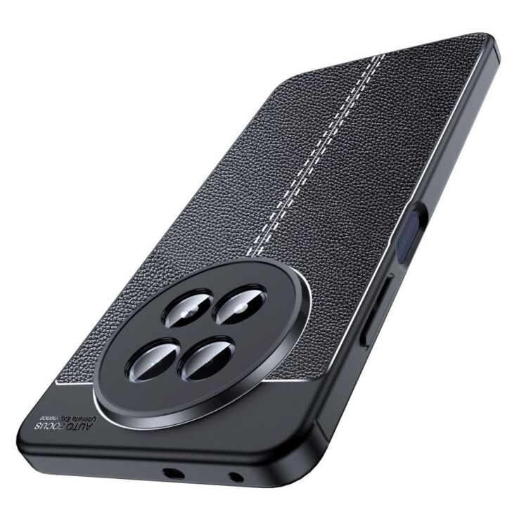 Защитный чехол Deexe Leather Cover для Realme 13 5G - Black: фото 7 из 12