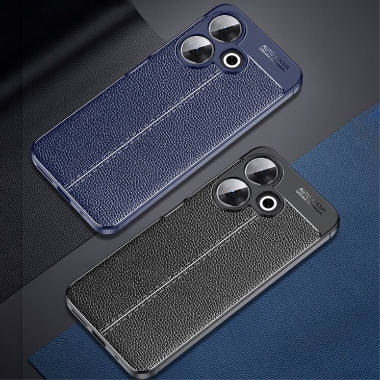Защитный чехол Deexe Leather Cover для Xiaomi Redmi 13 - Black: фото 7 из 7
