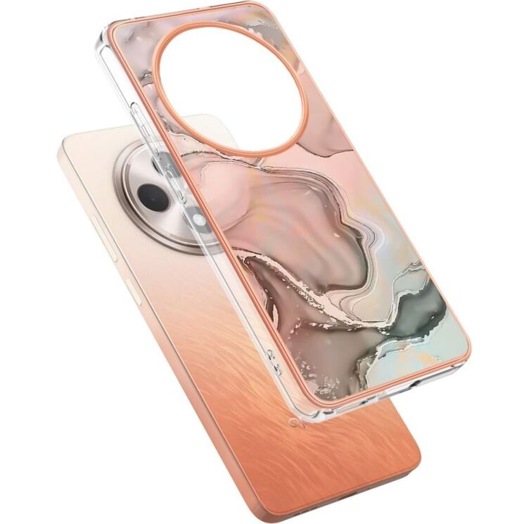 Защитный чехол Deexe Marble Case для OPPO Reno 12 F/FS - Pink: фото 3 из 8