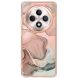Защитный чехол Deexe Marble Case для OPPO Reno 12 F/FS - Pink (377801P). Фото 2 из 8