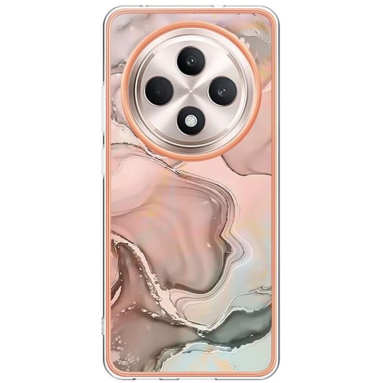 Защитный чехол Deexe Marble Case для OPPO Reno 12 F/FS - Pink: фото 2 из 8