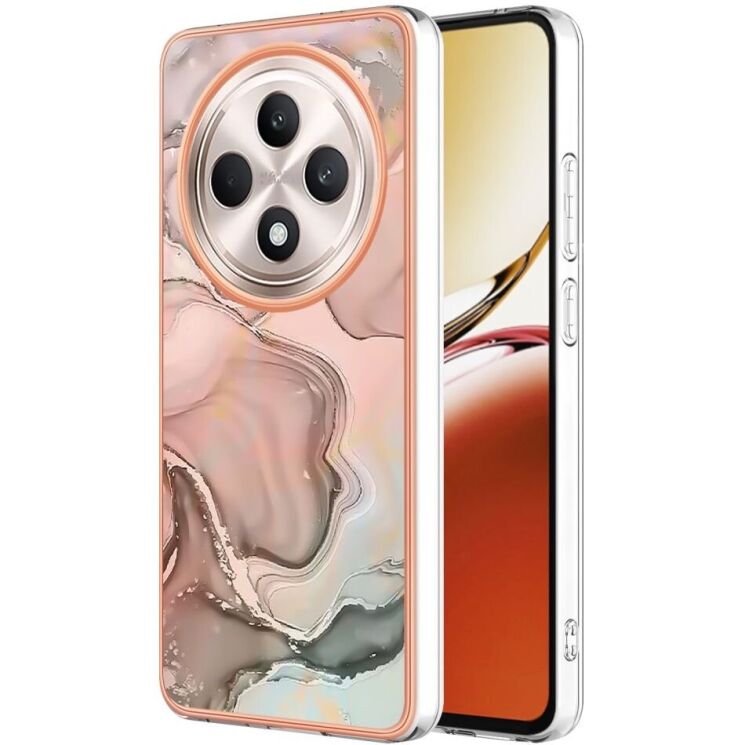 Защитный чехол Deexe Marble Case для OPPO Reno 12 F/FS - Pink: фото 1 из 8