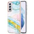 Защитный чехол Deexe Marble Style для Samsung Galaxy S21 (G991) - Light Green (230425LG)