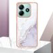 Защитный чехол Deexe Marble Style для Xiaomi Redmi Note 14 5G - White (373410W). Фото 3 из 6